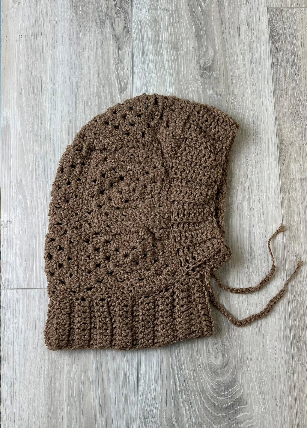 Brown Granny Square Hood