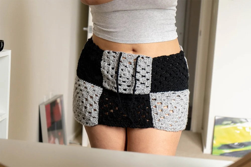 B&W Mini Skirt