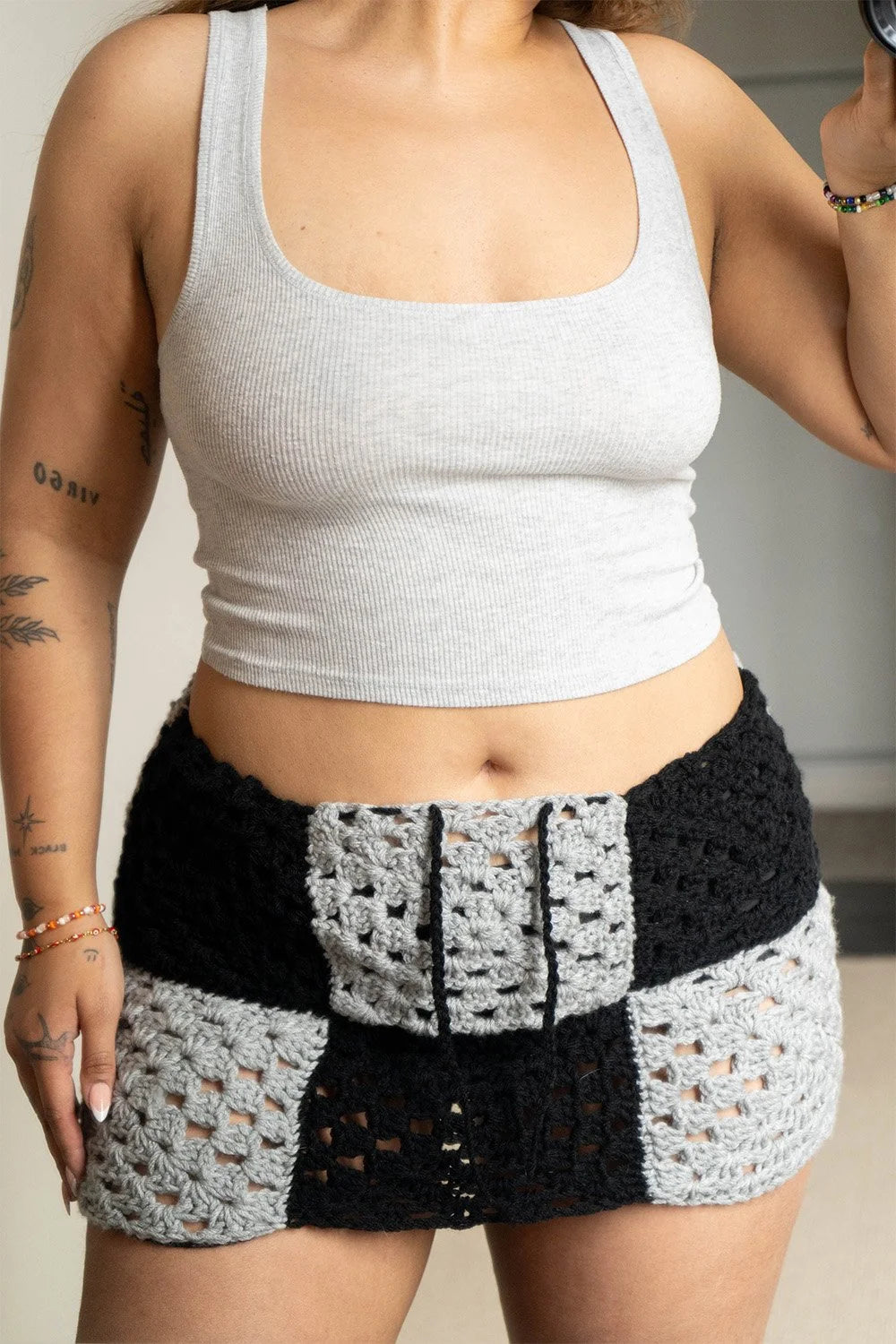 B&W Mini Skirt