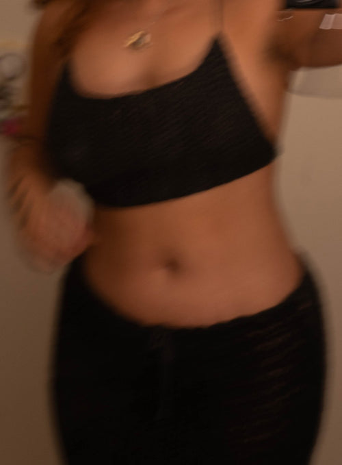 Black Knit Maxi Skirt