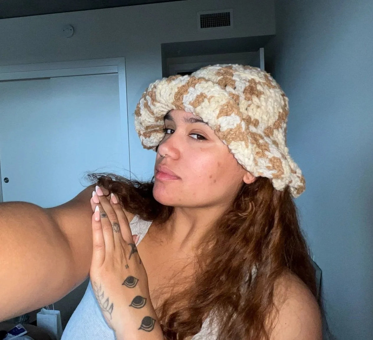 Brown Speckled Bucket Hat