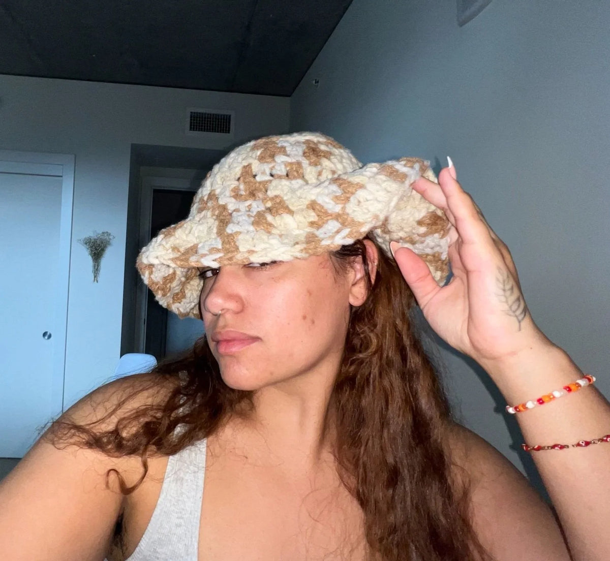 Brown Speckled Bucket Hat