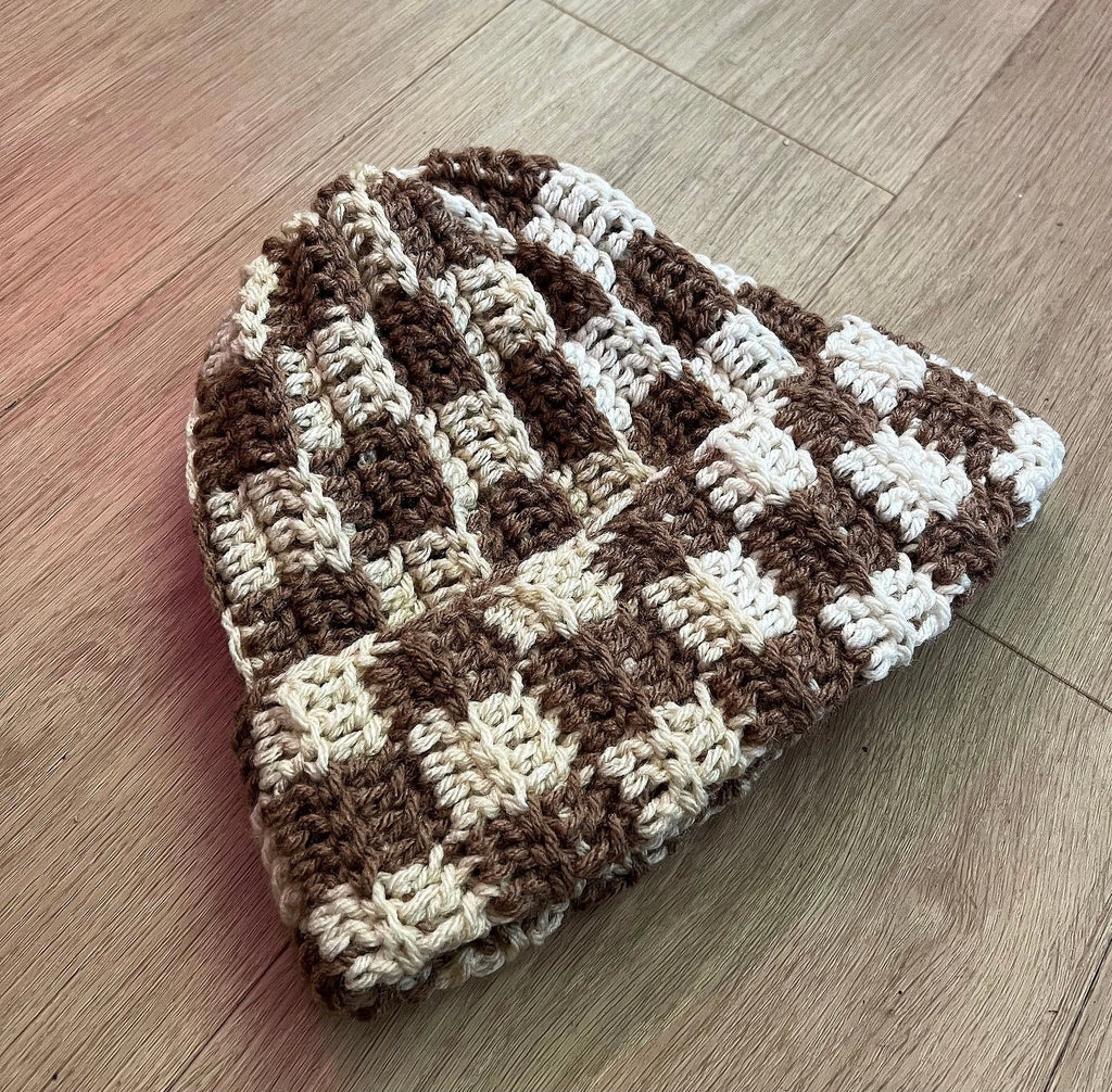 Wood Checker Beanie