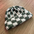 Green Checker Beanie