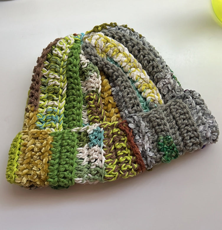 Earth Tone Scrap Beanie