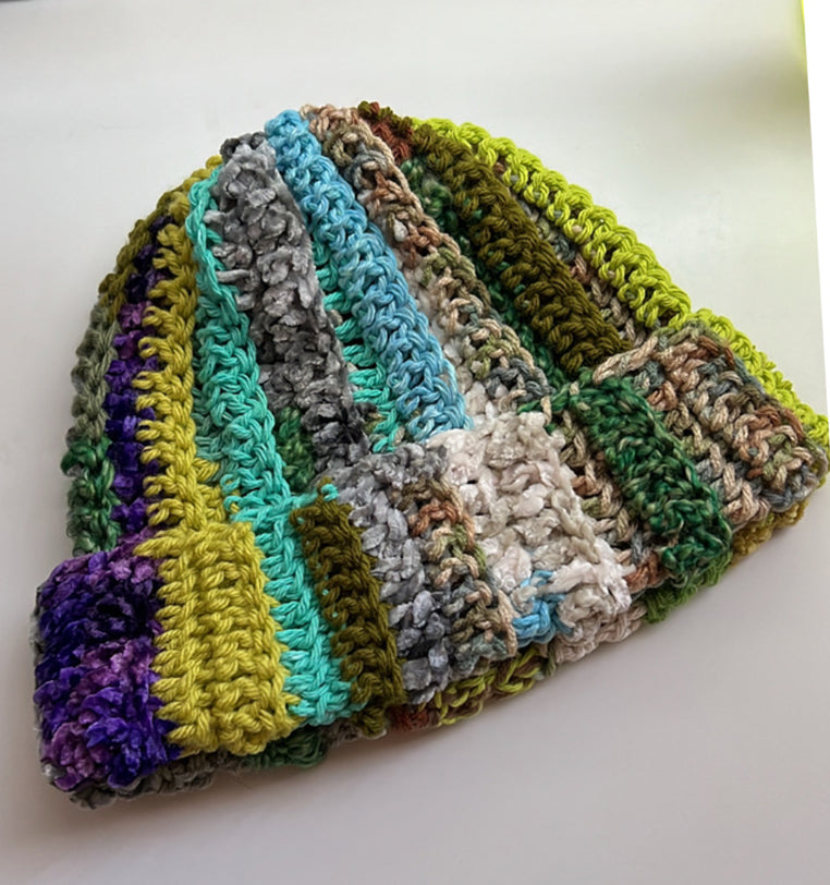 Earth Tone Scrap Beanie