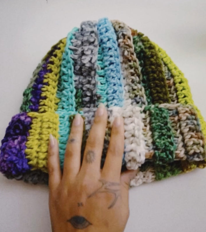 Earth Tone Scrap Beanie