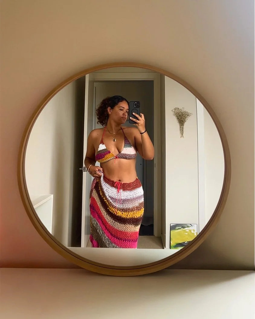 Vacation Scrap Knit Skirt
