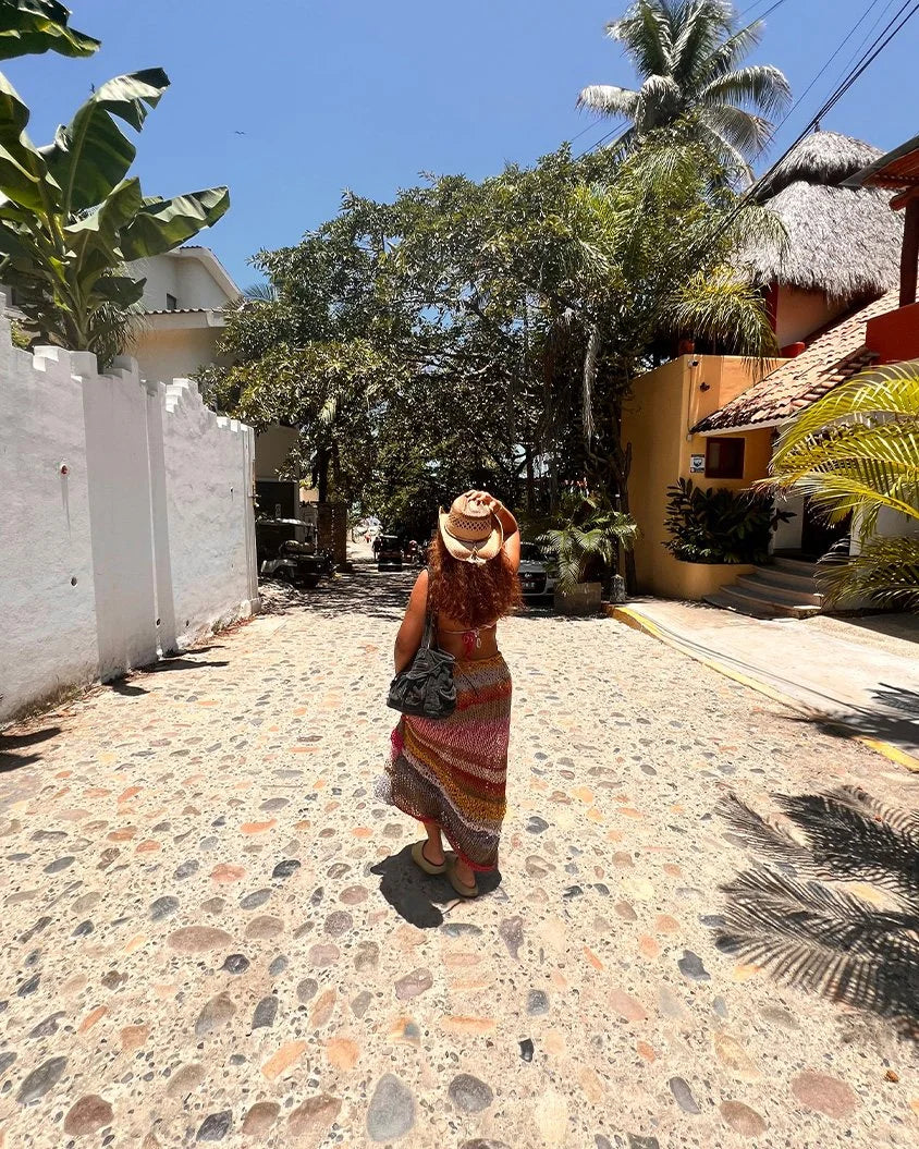 Vacation Scrap Knit Skirt